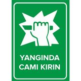 Mıgnatıs - Yangında Camı Kırın Levhası - Sac Malzeme 35 x 50 cm