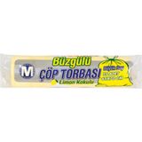 Migros Çöp Torbası Büzgülü Büyük Boy Limon Kokulu 15'li - 8 Adet