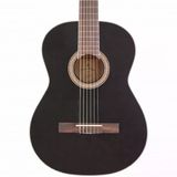 Miguel Angela Ma1-Bk Klasik Gitar - Siyah (Başlangıç - Eğitim Serisi) | Mat Siyah Modern Bitiş, Ihlamur Ağacı Gövde, Yeni Başlayanlar Için Yumuşak Tuşe | Uyum: 4/4 (Tam Boy) Standart