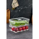 MİHEL Gloss AirControl XL 2’li Süzgeçli Havalandırmalı Kapaklı Buzdolabı & Dolap İçi Düzenleyici 4.5 Litre