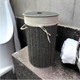 Mihman Home Yuvarlak Doğal Bambu Çamaşır Sepeti