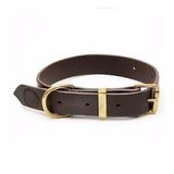 Mihos Handmade Deri Köpek Tasması Kahverengi L (46-55 CM) Cl-Mı-Br-L