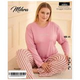 Mihra 50802 Kadın Battal Milan O Yaka Pijama Takımı