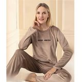 Mihra Kadın Kışlık Bisiklet Yaka Kadife Pijama Takımı 13166KA - 1 Adet