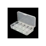 Mihra Takı Tasarım 10 Bölmeli Küçük Boncuk Kutusu 13,5X7x2.2 Plastik Organizer Gri