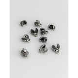 Mihra Takı Tasarım 6 mm Metal Tesbih Düğüm Kapama Aparatı 10 Adet (Tesbih Malzemesi) - Gümüş - Gri