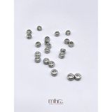 Mihra Takı Tasarım Metal Boncuk Arası – Gümüş Renkli - 20 Adet | Tesbih ve Doğal Taş Bileklik Yapımı Için Uyumlu