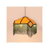 Mihrace 50x45 cm Doğal Hazeranlı Kumaş Avize