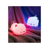 Mihristore Silikon Uyuyan Kedi Gece Lambası Çocuk Odası Gece Lambası Dokunmatik Lamba