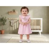 Mihrumay Kız Bebek Kelebek Baskılı Elbise - 6 Ay - Pembe