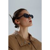 miii Off-White Cat Eye Füme Çerçeveli Yuvarlak Formlu Güneş Gözlüğü Uv Korumalı