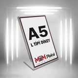 MİİMGLASS L TİPİ A5 PLEKSİ FÖYLÜK BROŞÜRLÜK-DİKEY A5 FÖYLÜK-10 LU PAKET