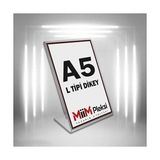 Miimglass L Tipi A5 Pleksi Föylük Broşürlük-Dikey A5 Föylük-20 Li Paket - Çok Renkli