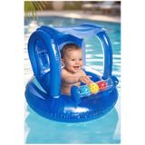 Mijja Gölgelikli Oturaklı Bebek Yüzme Simidi Önü Toplu Havuz Deniz Flatörü Baby Float