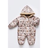 Mika Kids Roket, Uzay Figürlü Içi Peluş Kapüşonlu Erkek Bebek Bej Kozmonot Astronot Tulum Dar Kalıp - 12 - 18 Ay