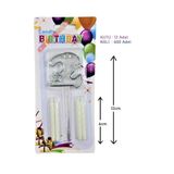 Mika Şeffaf 2 Rakam Gümüş Mum 12Cm