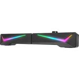 Mikado 2.0 10W RGB Ledli Oyuncu Siyah USB SoundBar 2.0 Speaker MD-S157