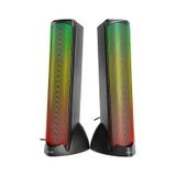 Mıkado MD-183 2.0 3W 2 Bluetooth RGB Aydınlatmalı Usb + 3.5 MM Usb 5V Hoparlör - Siyah