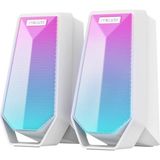 Mikado MD-188 2.0 5W*2 Bluetooth Beyaz RGB Aydınlatmalı + USB Kablo USB 5V Speaker Hoparlör