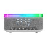 Mikado MD-W8 1200 mAh 10 W Gri RGB Gece Lambası Özellikli Alarmlı Saat Beyaz Bluetooth Speaker