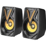 Mikado Mıkado Md-s23 Glare, 6w, 1+1, Masaüstü, Rgb Aydınlatma, Usb, Siyah Kasa, Speaker