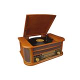 Mikado Nostalgia MN-P325 DÖNENCE Pikap Ahşap 2X5W Stereo Spk MP3 Çalar USB-Radyo-CD-Kaset -BT Müzik 550.20.40.0006