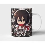 Mikasa Ackerman Attack On Titan Anime Tasarım Kupa - Hediyelik Kupa - Baskılı Kupa - 001 - Beyaz - 300 ml