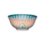 Mikasa KCBOWL29 Sırlı Seramik Kase Karışık Etnik Yaprak Desenli - Renkli - yok