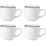 Mikasa Limestone Porselen 4lü 360ML Beyaz Kupa Seti