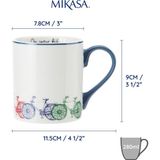 Mikasa Mkcanbıke Fine China 280ML Düz Taraflı Kupa Bisiklet