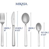 Mikasa MKCUTBEAU16PC Beaumont Paslanmaz Çelik 16 Parça Çatal Kaşık Bıçak Takımı - Gümüş