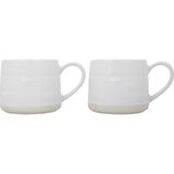 Mikasa Mkmugstarpk2 Farmhouse Star Stoneware Beyaz 2'li Seramik Kupa Seti - Kırık Beyaz - Standart