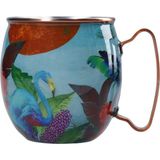 Mikasa Mksamuleflam Sarah Arnett Paslanmaz Çelik 450ml Moscow Mule Kupa Flamingo - Renkli