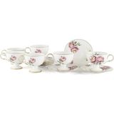 Mikasa Moor 6'lı Redrose Porselen Kahve Fincan Seti 90CC P367.117754 - Renkli - 90 ml