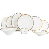 Mikasa Moor Adonita 72 Parça 12 Kişilik Bone China Yemek Takımı - Beyaz - Standart