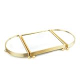 Mikasa Moor Altın Oval Aynalı 25x50 cm Metal Tepsi