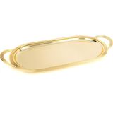 Mikasa Moor Altın Oval Kulplu Metal Tepsı 58X26CM