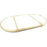 Mikasa Moor Altın Rengi Oval Aynalı Metal Jardinyer Tepsi 79X45 cm - Standart