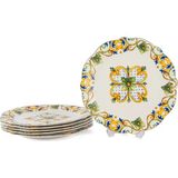 Mikasa Moor Amalfi Coast 6 Adet Servis Tabağı 27CM P366.121799 - 0 - 3 lt - Çok Renkli