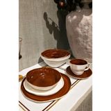 Mikasa Moor Beyaz Karamel 6lı Servis Tabağı 25CM P374.115439 - 0 - 3 lt - Kahverengi