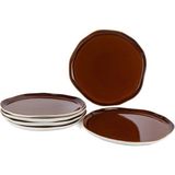 Mikasa Moor Beyaz Karamel Porselen 6'lı Servis Tabağı - Beyaz - Karamel - Standart
