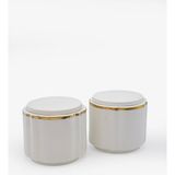 Mikasa Moor Beyaz Lavanta Desenli 2'li Kavanoz 14X13 cm