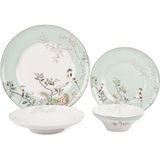 Mikasa Moor Bird Garden 24 Parça 6 Kişilik Çok Renkli Porselen Yemek Takımı Desenli