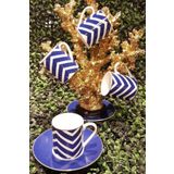 Mikasa Moor Blue Lines 6 Kişilik Kahve Fincan Seti