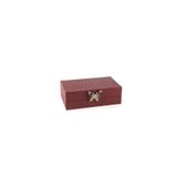 Mikasa Moor Bordo Kelebek Kulplu 20x12x7 cm Deri Kutu
