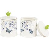 Mikasa Moor Butterfly Lovers Porselen 2'li Kavanoz 15 cm - Standart
