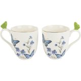 Mikasa Moor Butterfly Lovers Renkli Porselen 2'li Kupa Seti - Standart