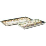 Mikasa Moor Capri Flora 2li Dikdörtgen Servis Tabağı 31X25CM