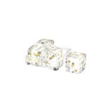 Mikasa Moor Clear Akrilik Dek 4lü 11x11x6cm Zar Seti