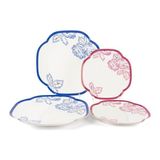Mikasa Moor Eloria 4 Parça Set- 2li Pasta Tabağı 19CM ve 2li Servis Tabağı 25CM - 0 - 3 lt - Çok Renkli